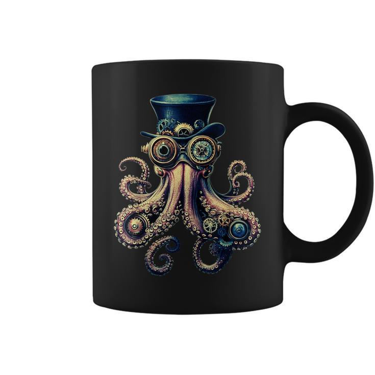 Pieuvreteampunk Engrenages Lunettes Et Tentacules Tasse