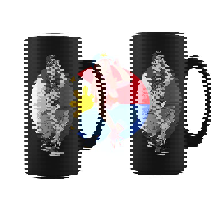 Pinay Girl フィリピン 強い フィリピン国旗 フィリピンプライド コーヒーマグ