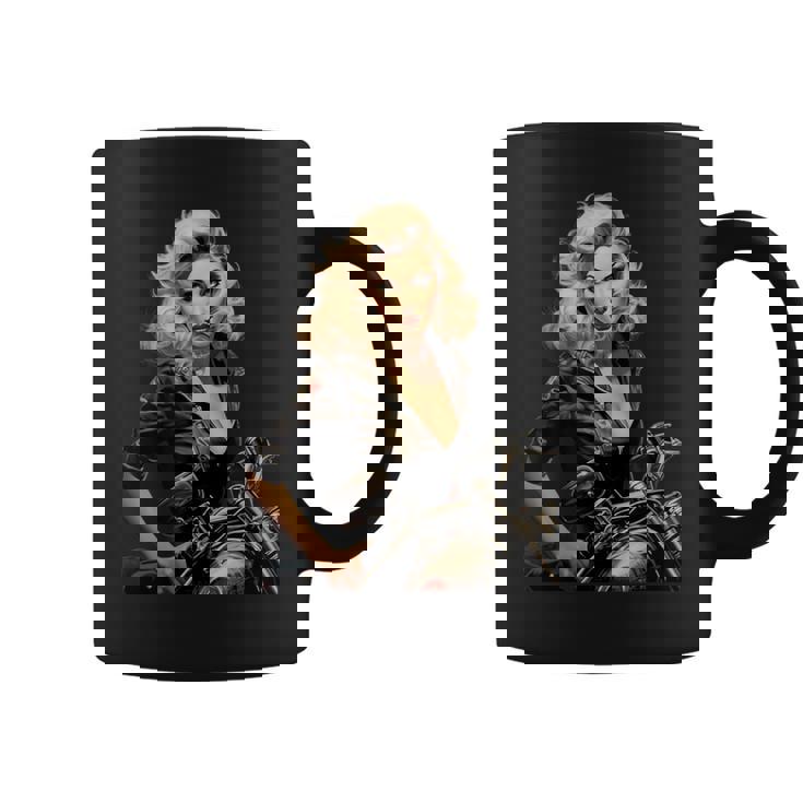 Pinup Girl バイカー オートバイ ライダー ヴィンテージ コーヒーマグ