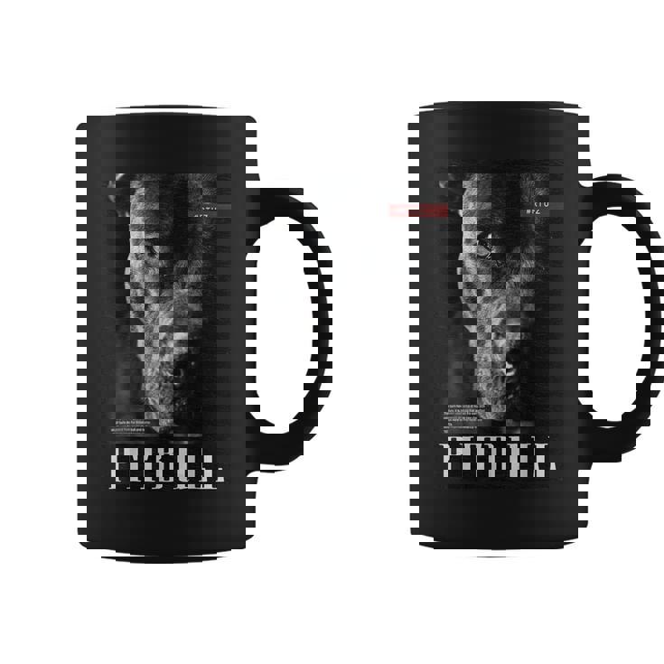 Pitbull 野生の犬テリアの肖像画 ブルドッグ 犬の飼い主 ピットブル コーヒーマグ