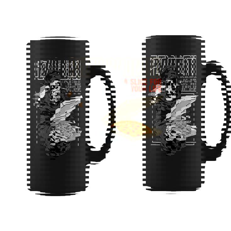 Pizza Of Death Pie Till I Die Grim Reaper Pizza Love コーヒーマグ