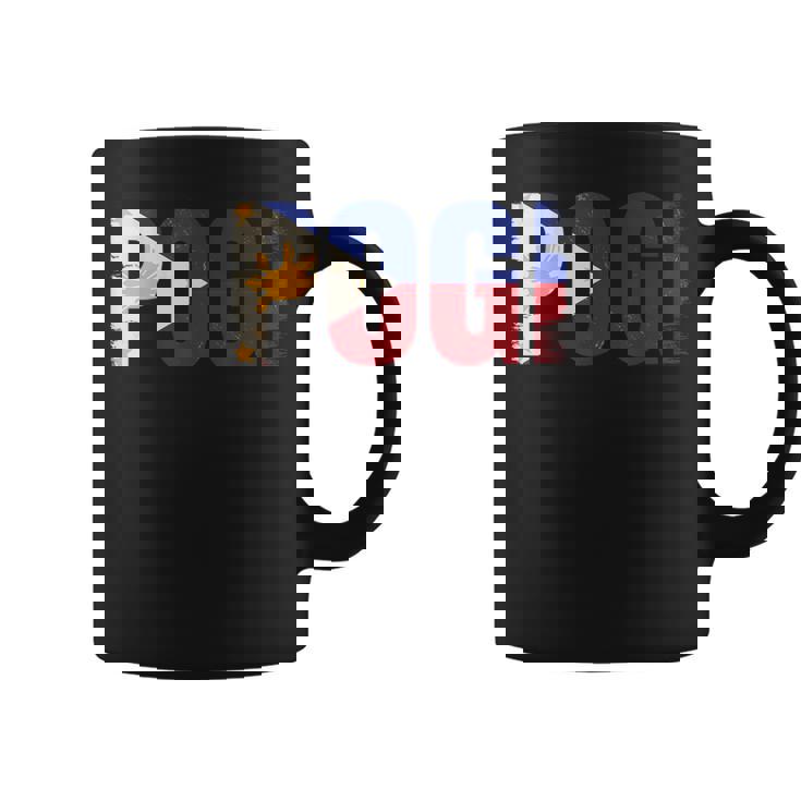 Pogi フィリピンのスラングとフィリピン国旗。 コーヒーマグ