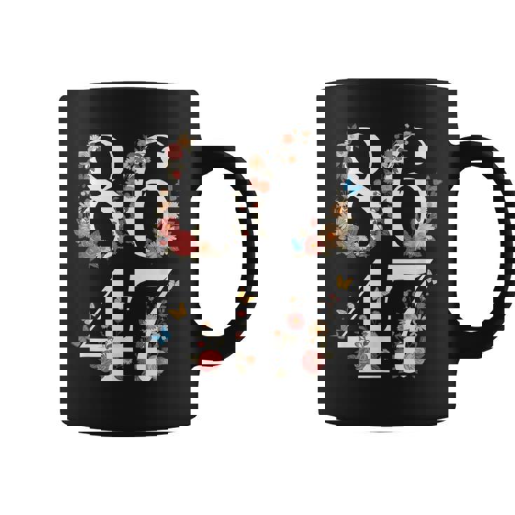 Political 8647 フローラル アンチトランプ コーヒーマグ