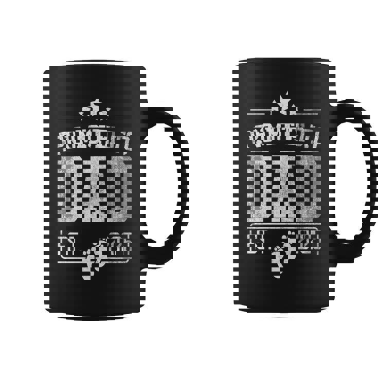 Promoted To Dad Est 2025 New Dad Vintage Fathers Day Coffee Mug
