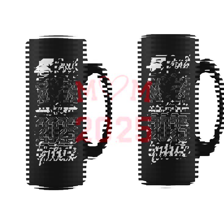 Proud Mom Of 2025 Senior Graduate Matching Family Graduation Coffee Mug