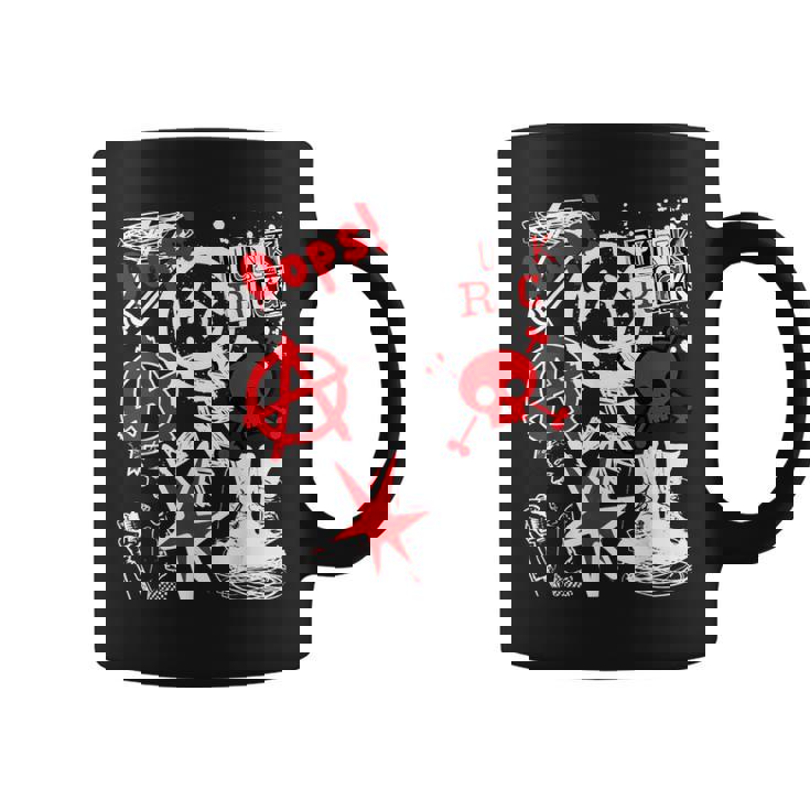 Punk's Not Dead ブラック&レッド コーヒーマグ