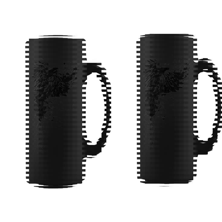 Raven モチーフ カラス 黒鳥 レディース メンズ コーヒーマグ