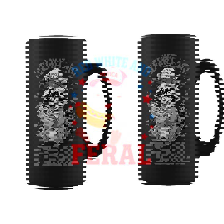 Red And Feral 4Th Of July ユーモア キッズ アメリカ コーヒーマグ