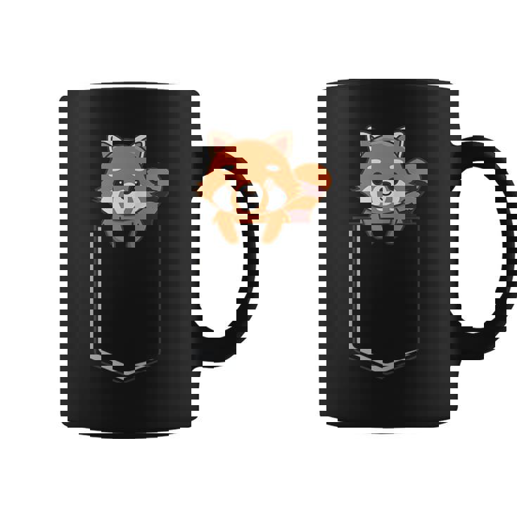 Red Panda In A Bag Cute Love レッドパンダバッグ コーヒーマグ