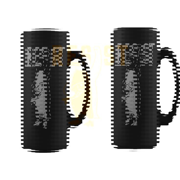 Resist Penguin Activism Diseño Gráfico Taza de café