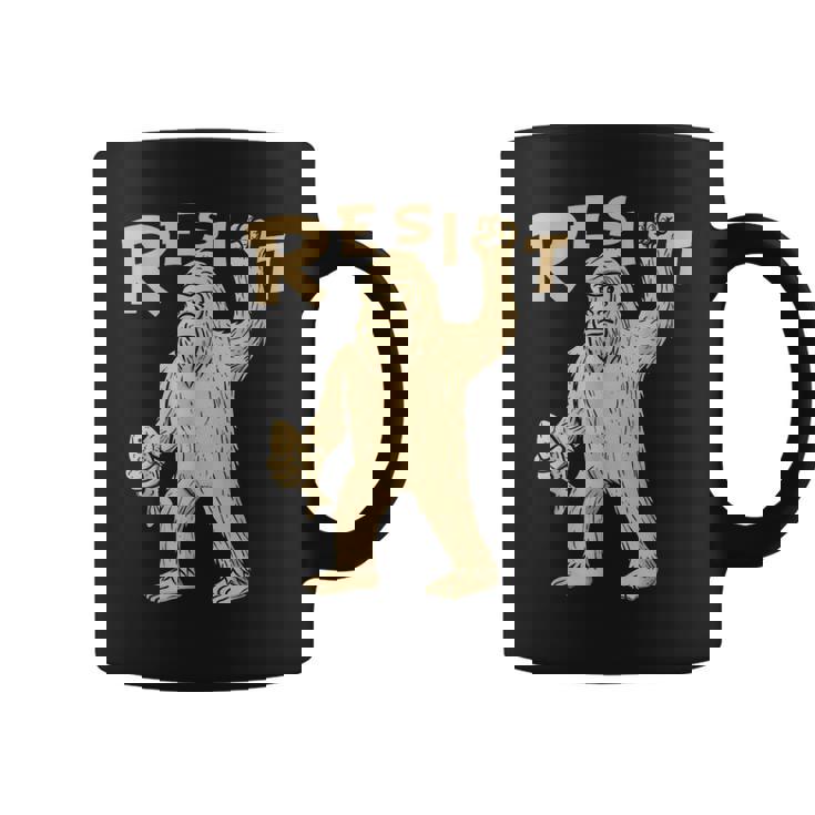 Resist サスカッチティー—面白いクリプティッド抗議 コーヒーマグ