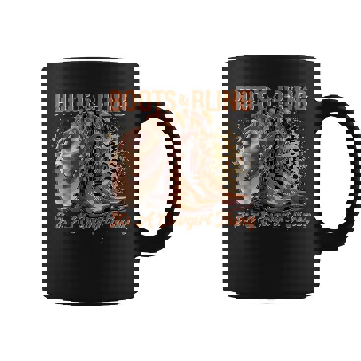 Retro Cowgirl Boots And Bling It's A Cowgirl Thing Western Coffee Mug