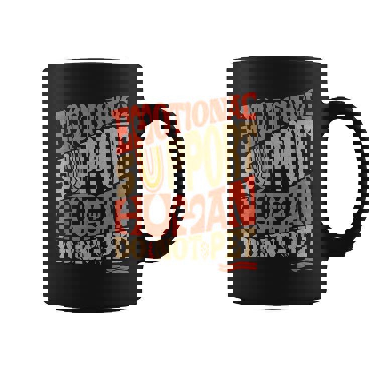 Retro Do Not Pet Emotionalupport Human Groovy コーヒーマグ