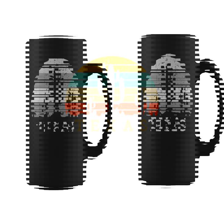 Retro Texas Orgulloso Regalo De Raíces De Texas Para Hombres Taza de café
