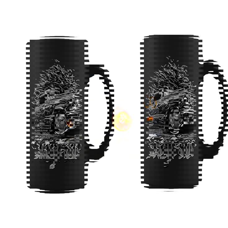 Riding In My 64 クラシック ローライダー シャツ チカーノ アート ローライダー コーヒーマグ