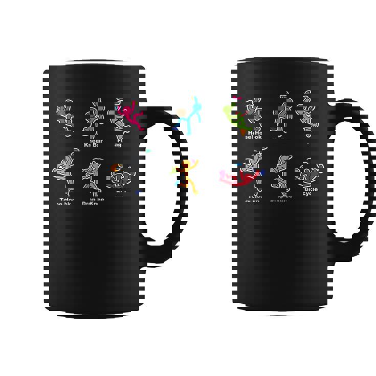 Rock Climbing Moves フロントプリント クライミングボルダリング コーヒーマグ