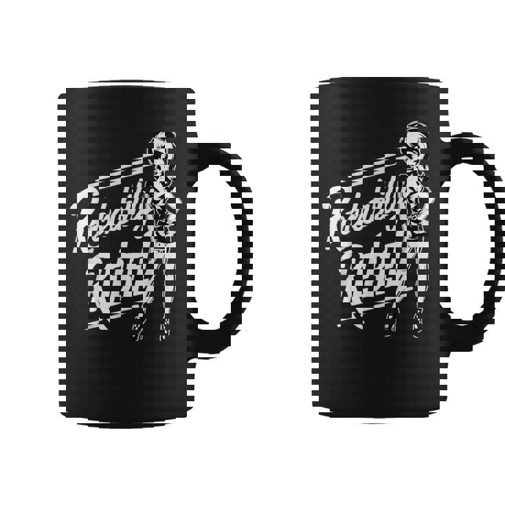 Rockabilly Rebel Pin-Up Girl In Dress Graphic コーヒーマグ