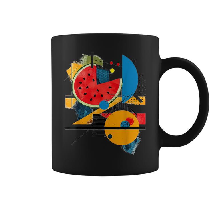 Sandía Geométrica Arte Diseño Gráfico Arte Arte Taza de café