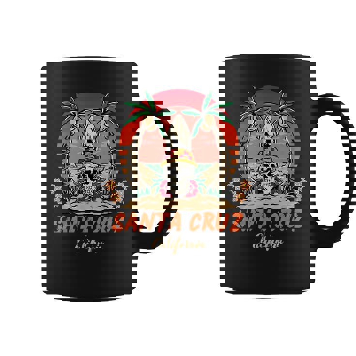 Santa Cruz カリフォルニア ヴィンテージ スケルトン サーファー サンタクルーズ コーヒーマグ