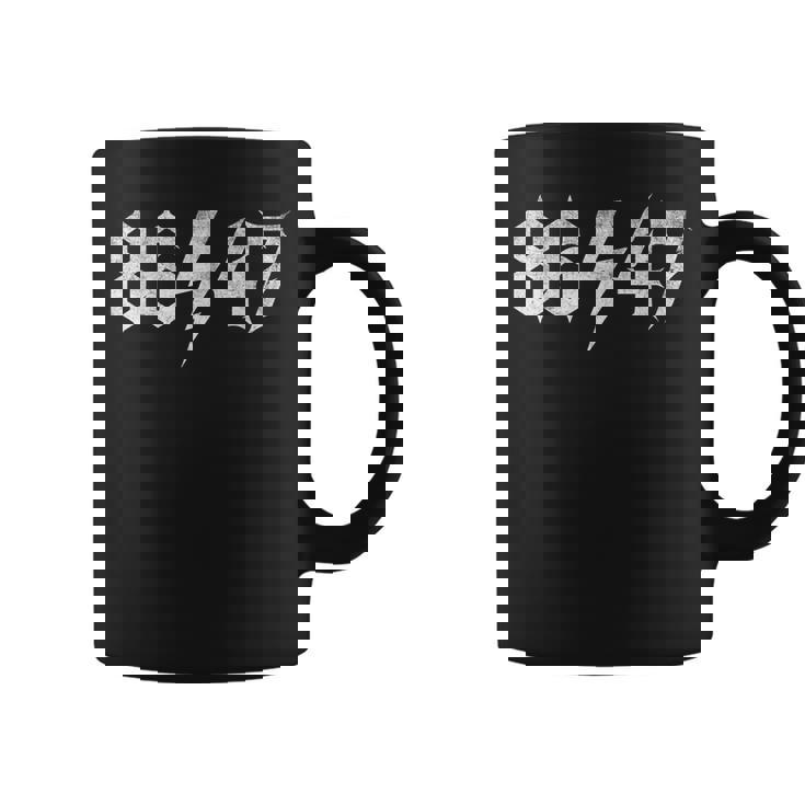 Sarcastic 8647 Vintage 80S Style 86 47 Rock Music 8647 Coffee Mug