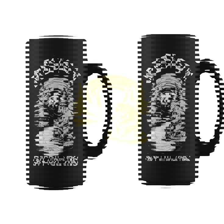 Save Our Parks ビンテージ スモーキー ザ レジスト ベア国立公園 コーヒーマグ