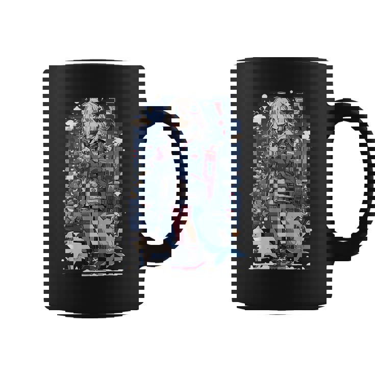 Shark Waifu 東京アニメ ワイフガール かわいい カワイイ 漫画 レトロ コーヒーマグ