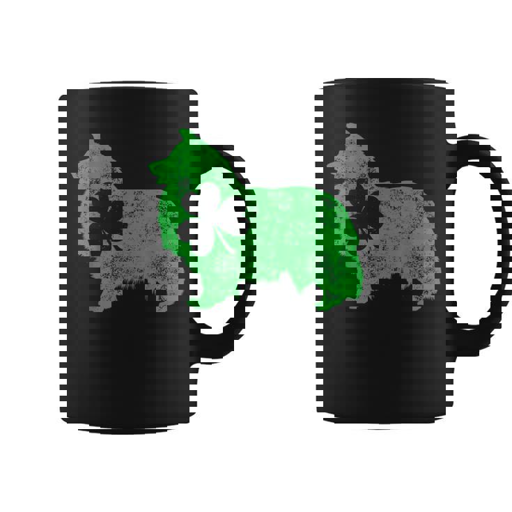 Shetlandheepdog シェルティ セントパトリックデー メンズ シャムロックドッグ コーヒーマグ