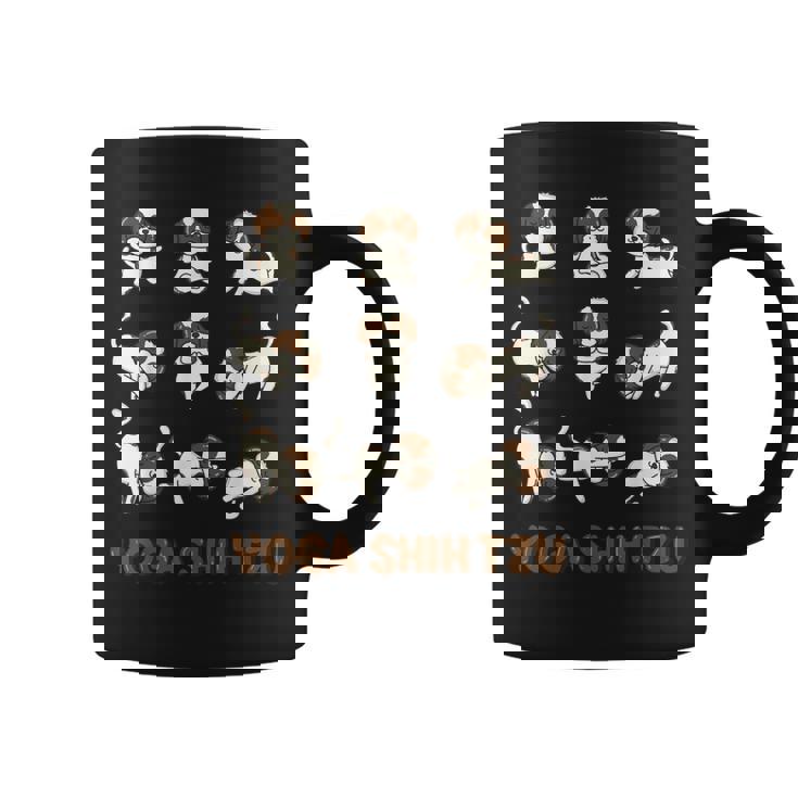 Shih Tzu ヨガシャツ シーズー ヨガポーズ 瞑想 コーヒーマグ