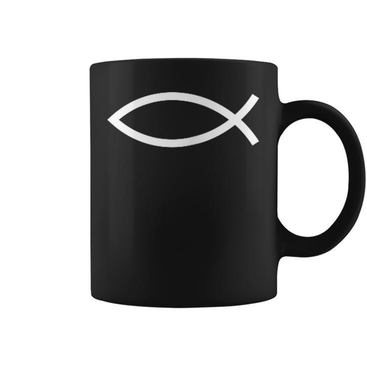 Símbolo De Pez Cristiano Pequeño Fe Amor Esperanza Taza de café