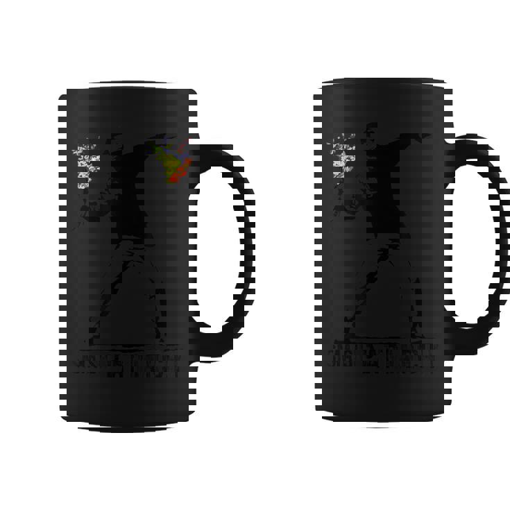 Smash Patriarchy アート ステンシルフラワー ヴァンダル コーヒーマグ