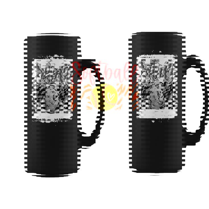 Softball Mom Tiger Print Mother's Day Lovers Girl Coffee Mug
