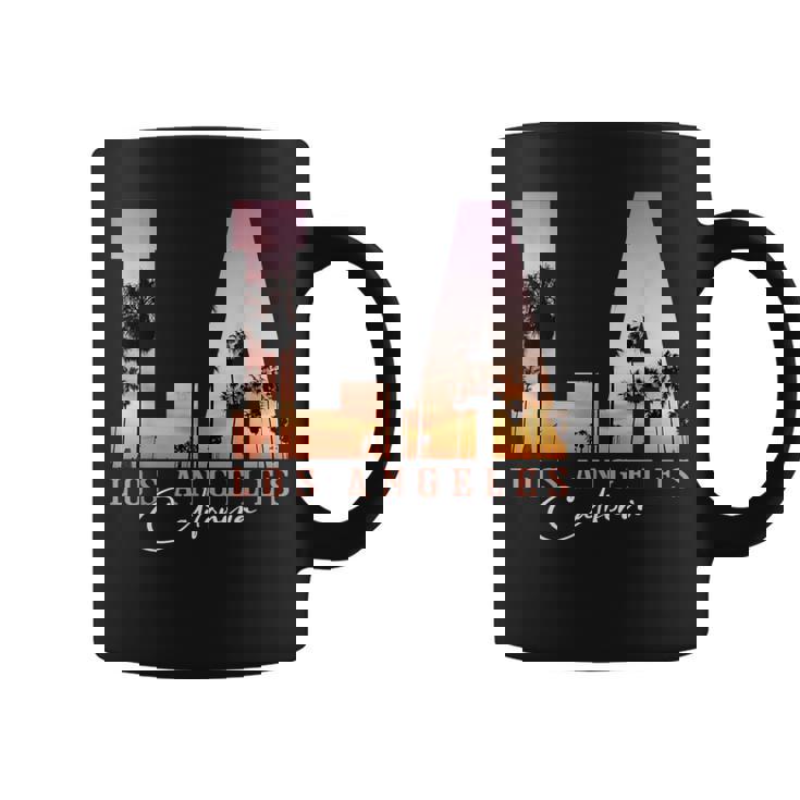 Souvenir Du Coucher Deoleil La Los Angeles Californie Tasse