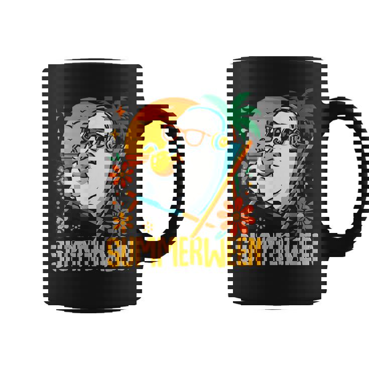 Summerween Ghost Halloween Summer Beach Vibes Coffee Mug