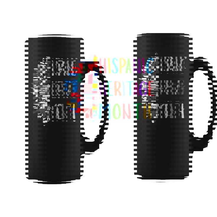 Sunflower Latino Countries Flags Hispanic Heritage Month Coffee Mug