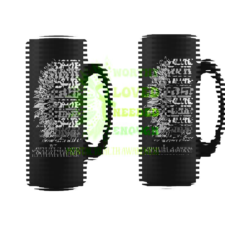 Sunflower Motivational Mental Health Awareness Women Coffee Mug Sunflower Motivational Mental Health Awareness Women Coffee Mug