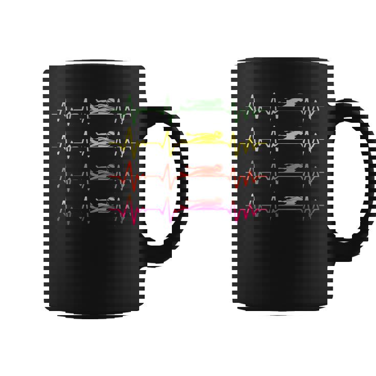 Swimmer スイミング ハートビート バタフライ ファニースイム コーヒーマグ