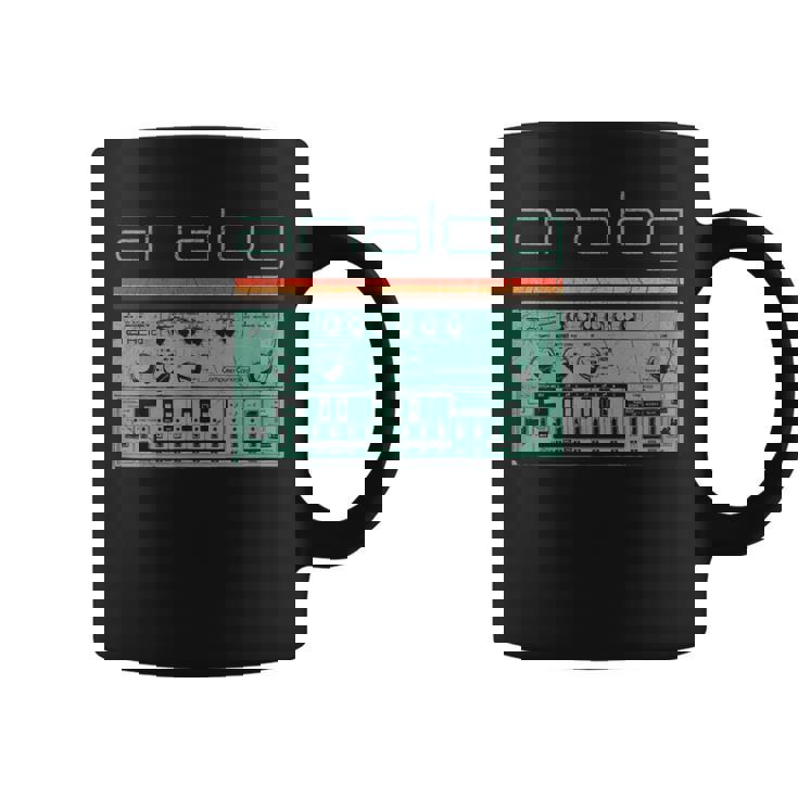 Synthesizer アナログシンセテクノ酸djプロデューサー ビンテージ コーヒーマグ