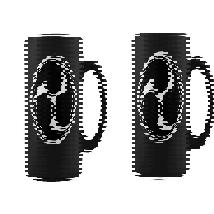 Taiko 太鼓みつどもえブラックグラフィック コーヒーマグ