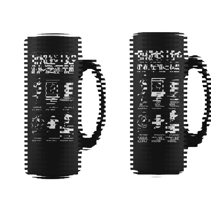 Things I Do In Mypare Time 面白いバレーボール愛好家 コーヒーマグ