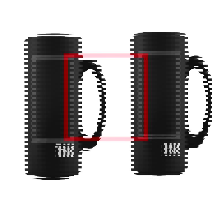 Think Outside The Box 哲学者、本好き、オタクのためのデザイン コーヒーマグ
