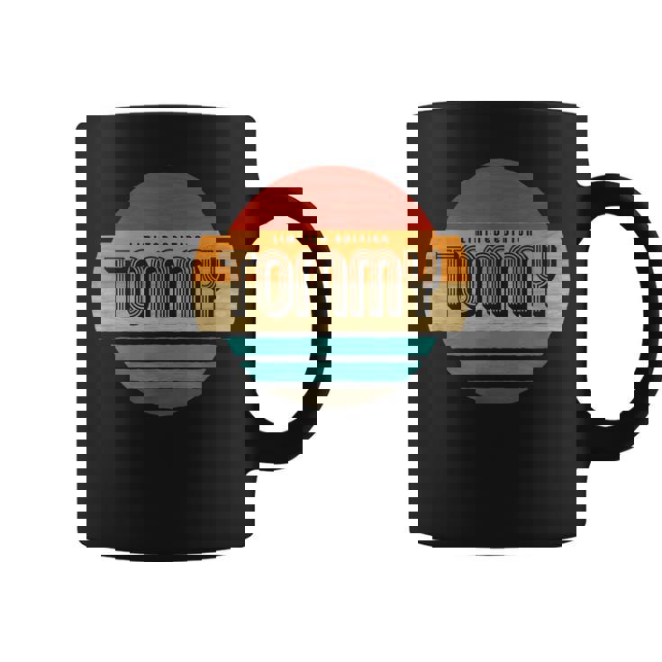 Tommy 名称 レトロ・ヴィンテージ・サンセット 限定版 コーヒーマグ