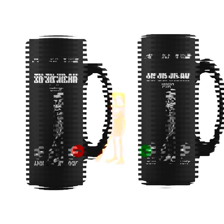 Tung Tung Tungahur-イタリアのブレインロットミーム コーヒーマグ