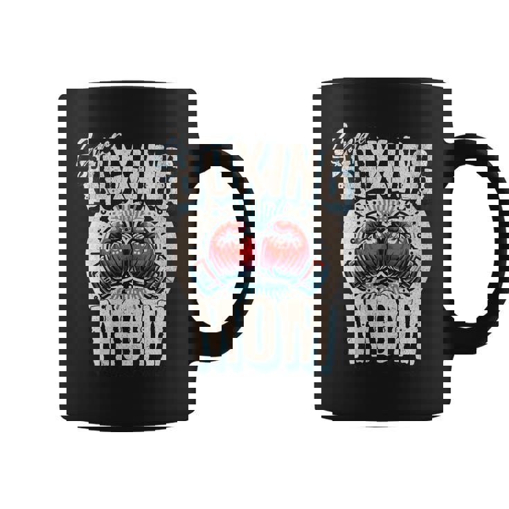 Uper Boxing Mom Guantes De Boxeo Y Boxeadores De Apoyo Cuello Taza de café