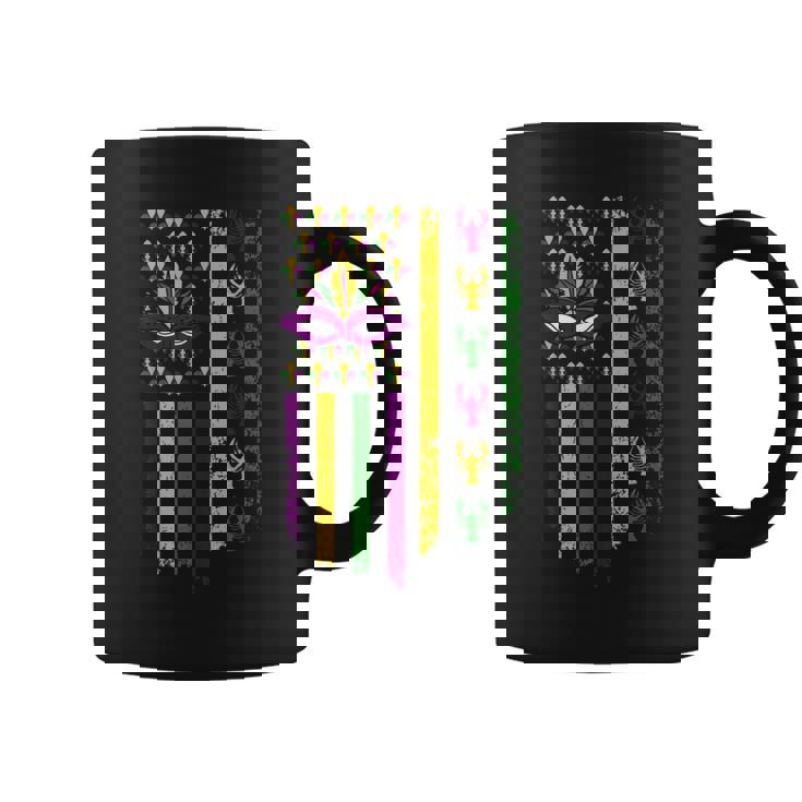 Us Flag Mardi Gras コーヒーマグ