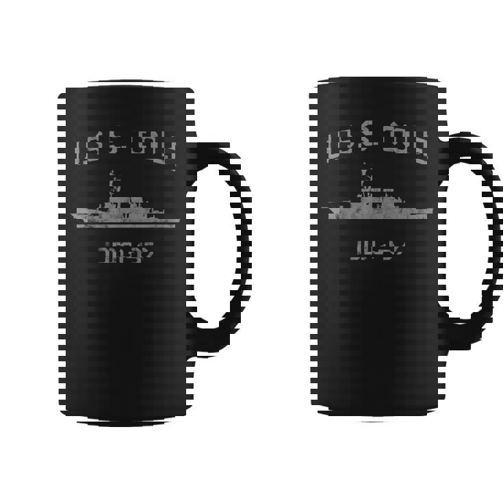 Uss Cole Ddg-67 De Perfil De Línea De Flotación Taza de café