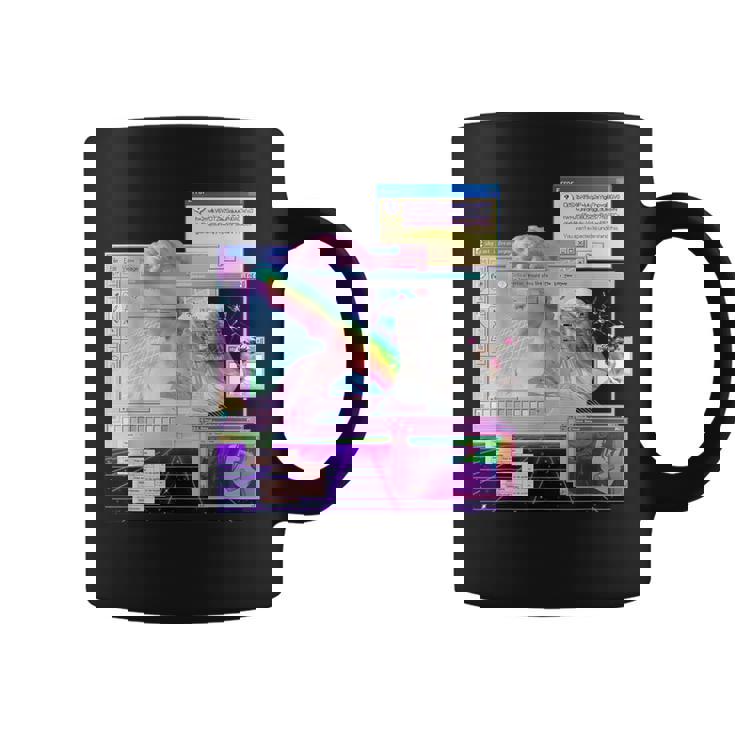 Vaporwave 美的pc トリッピーアート 90年代コンピューター コーヒーマグ