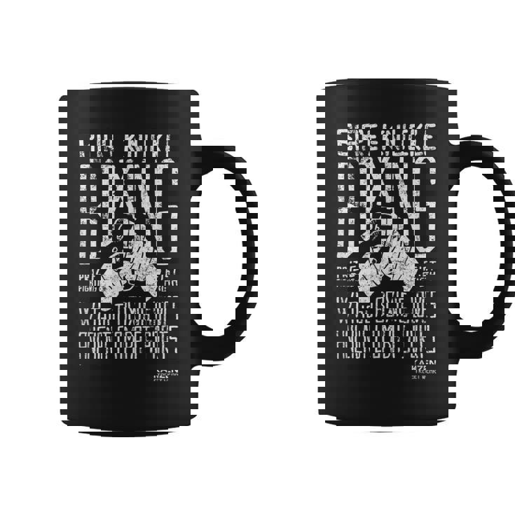 Vintage Bare Knuckle Boxingin Guantes De Boxeo Taza de café