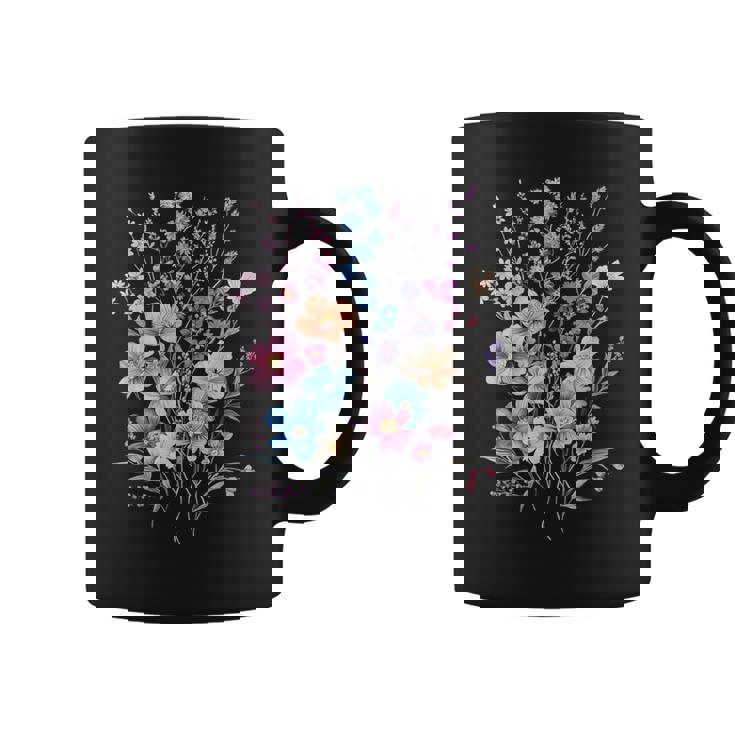 Vintage Flowers Wildflower Graphic Floral Gardening Coffee Mug