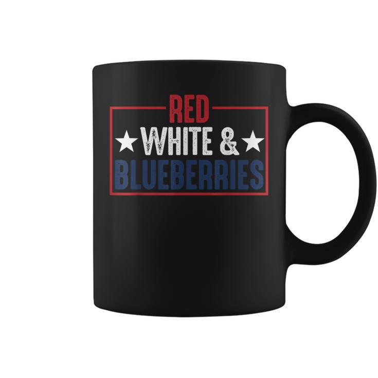 Vintage Red White And Blueberries Coffee Mug
