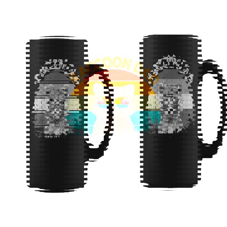 Vintage Retro Wild Animalummerunglass Common Raccoon Dad コーヒーマグ